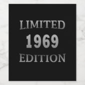 1969生まれ年のヴィンテージ誕生日 ワインラベル (シングルラベル)