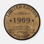 1969生まれ年ヴィンテージ誕生会 マグネット (正面)