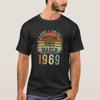 1969素晴らし年3月以来54歳、誕生日54歳 Tシャツ