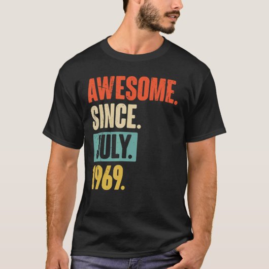 1969素晴らし年7月以来53歳53誕生日 Tシャツ (正面)