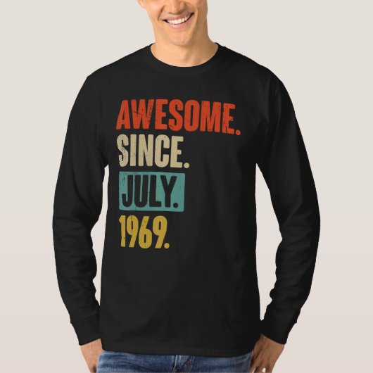 1969素晴らし年7月以来53歳53誕生日 Tシャツ (正面)