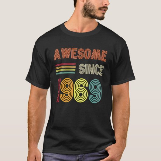 1969素晴らし 53番目の誕生日レトロ以降 Tシャツ (正面)
