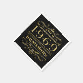 1969 パーソナライズされた 50番目の誕生日 スタンダードカクテルナプキン (角)