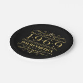 1969 パーソナライズされた 50番目の誕生日 ペーパープレート (アングル)