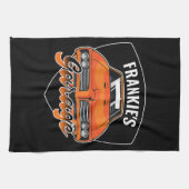 1969 パーソナライズされた Ram Air 400マッスルカーガレージ キッチンタオル (横)