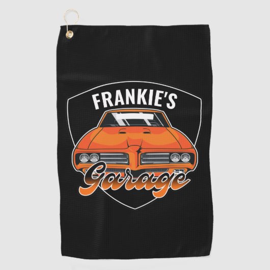 1969 パーソナライズされた Ram Air 400マッスルカーガレージ ゴルフタオル (正面)