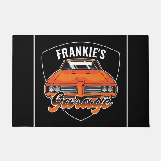 1969 パーソナライズされた Ram Air 400マッスルカーガレージ ドアマット (正面)