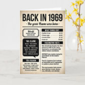 1969 当時のおもしろ事実 誕生日カード カード (黄色い花)
