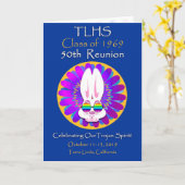 1969 50懇親会のTLHS Bunny Boyクラス カード (黄色い花)