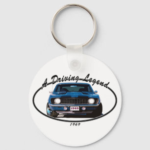 1969_camaro_blue_front キーホルダー