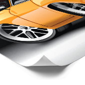 1969 Camaro Street Rod Illustration Poster (Orange ポスター (角)