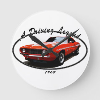 1969_camaro_yenko_orange ラウンド壁時計