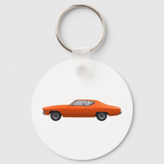 1969 Chevelle SS：オレンジ仕上げ キーホルダー (正面)