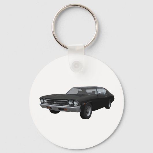 1969 Chevelle SS:黒仕上げ キーホルダー (正面)