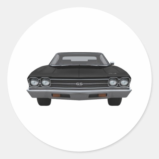 1969 Chevelle SS：黒仕上げ ラウンドシール (正面)