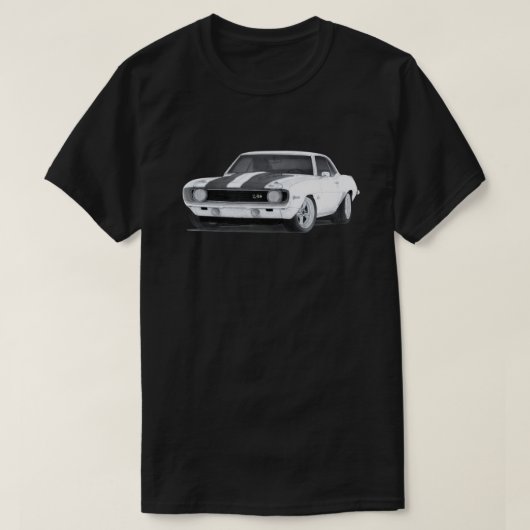 1969 Chevrolet Camaro Z28スケッチクラシックTシャツ Tシャツ (デザイン正面)
