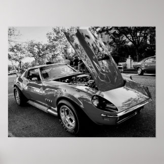 1969 Chevrolet Corvette、モーションパフォーマンスエンジン搭載 ポスター