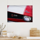 1969 Chevy Camaro Z/28赤 ポスター (キッチン)