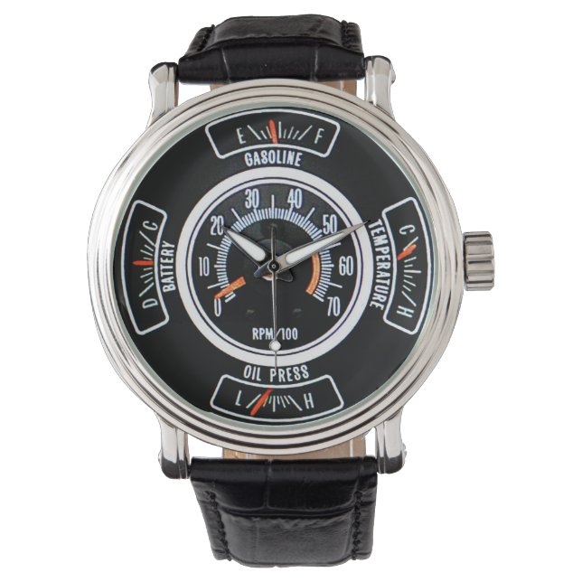1969 Classic Midsize Car Tachometer and Gauges 腕時計 (正面)