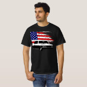 1969 Corvair Front View with Us Flag クラシック Car Tシャツ (正面フル)