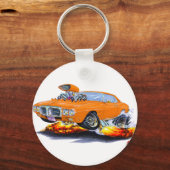 1969 Firebirdオレンジ色の車 キーホルダー (正面)
