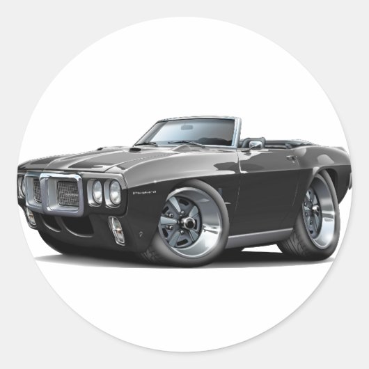 1969 Firebirdブラックコンバーチブル ラウンドシール (正面)