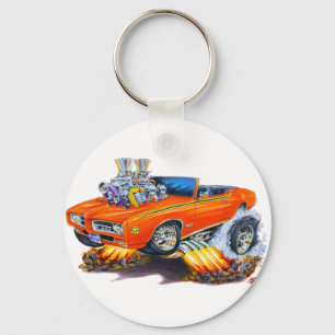 1969 GTOの裁判官のオレンジコンバーチブル キーホルダー