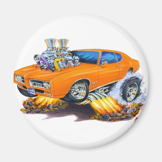 1969 GTOオレンジカー マグネット (正面)