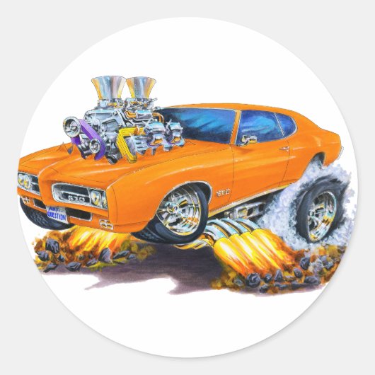 1969 GTOオレンジカー ラウンドシール (正面)