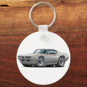1969 GTOジャッジ・シルバー・カー キーホルダー (正面)