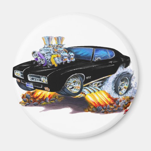 1969 GTOブラックカー マグネット (正面)
