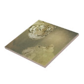 196.トラと子猫の陶磁器タイル タイル (側面)