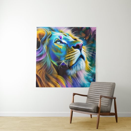 196.ネコの王ライオン タペストリー (インサイチュ)