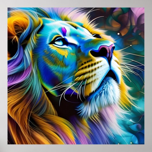 196.ネコの王ライオン ポスター (正面)