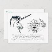 196.ライオンと一角獣 ポストカード (正面/裏面)