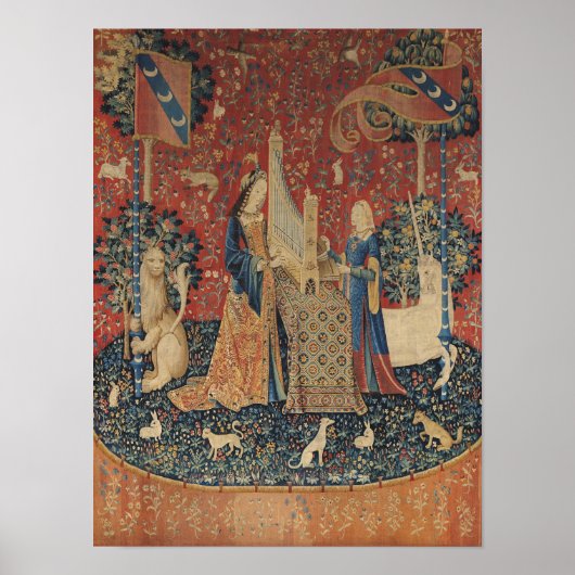 196.レディと一角獣(ユニコーン):『聞く』 ポスター (正面)