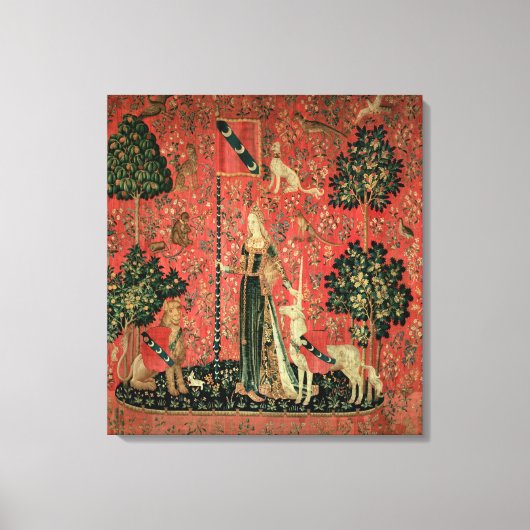 196.レディと一角獣(ユニコーン): 「Touch」 キャンバスプリント (正面)