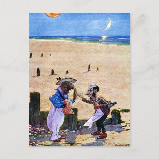 196.大工とセイウチ – ワンダーランドのアリス ポストカード (正面)