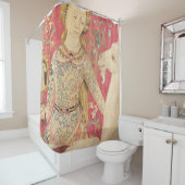 196.女性と一角獣（ユニコーン）の光景 シャワーカーテン (インサイチュ)