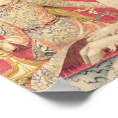 196.女性と一角獣(ユニコーン)の光景 ポスター (角)