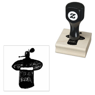 196.帽子のネズミ ラバースタンプ