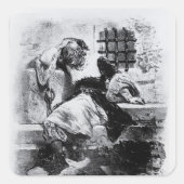 196.牢獄の鉄の仮面の男 スクエアシール (正面)