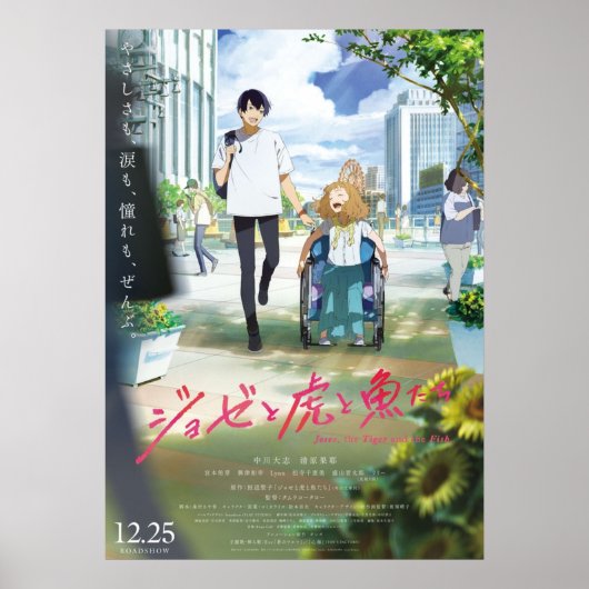 196.虎と魚を見る ポスター (正面)