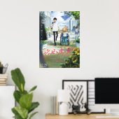 196.虎と魚を見る ポスター (ホームオフィス)