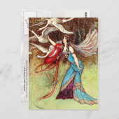 196.邪悪な女王と六羽の白鳥 ポストカード (正面/裏面)