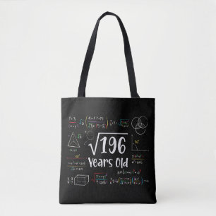 196 14誕生日14歳のギフトの平方根 トートバッグ