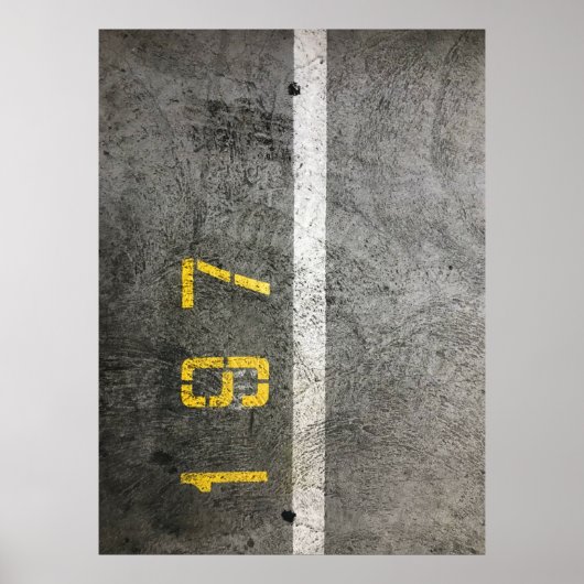 197プリントのグレーコンクリート床 ポスター (正面)