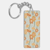 1970かわいらし年代のレトロな消音の花 キーホルダー (正面左)