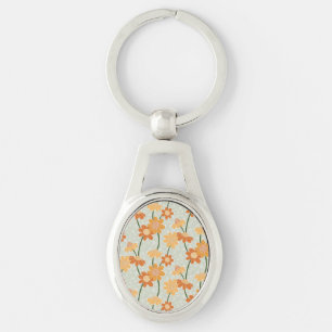 1970かわいらし年代のレトロな消音の花 キーホルダー