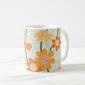 1970かわいらし年代のレトロな消音の花 コーヒーマグカップ (正面右)